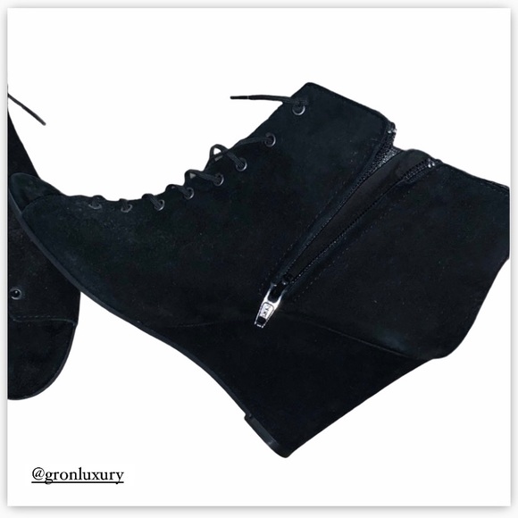 Gardenia Copenhagen wedge open toe lace up boots - Picture 3 of 7